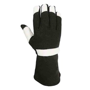 Guantes de Carreras de Medio Dedo, de Nailon, Compatibles con Pantalla Táctil, Negros y Blancos, con Paneles, Unisex, para Actividades al Aire Libre, con Cierre de Cordón - Product Image 2