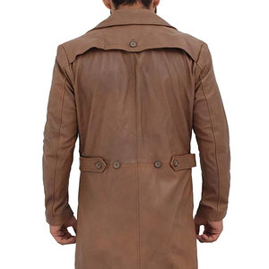 Abrigos Largos de Cuero de Lujo al por Mayor, Abrigos de Moda Premium, Abrigos de Cuero Genuino Personalizados, OEM, ODM, Marca Privada - Product Image 3