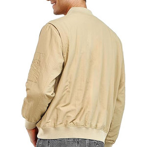 Blouson Bomber Léger en Toile Personnalisé avec Logo sur le Devant pour Homme – Service OEM Disponible à la Vente - Product Image 3