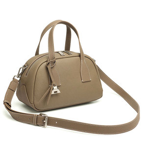 Brown Microfiber Leather Shoulder Bag Detachable Strap Minimalist Style Female Handbag Zipper Hasp Closure - Product Image 6