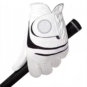 Guante de Carreras de Cuero Blanco de Dedo Completo con Cierre de Gancho y Bucle para Actividades al Aire Libre, Diseño Antideslizante Unisex - Product Image 5