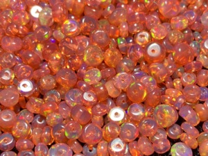 Perles d'opale éthiopienne naturelle 3-5 mm, perles rondes lisses, opale véritable percée, opale rose pour la fabrication de bijoux - Product Image 2