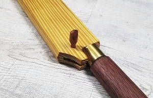 Couteau à thon long de 27 pouces en acier au carbone, outil professionnel de filetage et de découpe, manche en bois, écologique, avec boîte - Product Image 2