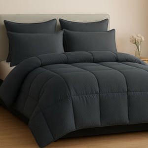 Couette double en microfibre gris anthracite 200 GSM, la plus vendue, ultra douce ou résistante, disponible pour la vente en gros - Product Image 2