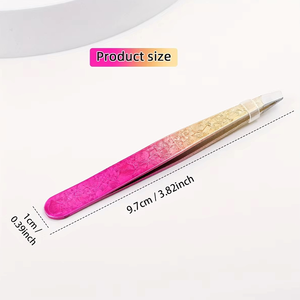 Pince à épiler oblique de haute qualité en acier inoxydable, outil de précision multifonctionnel pour sourcils, barbe et soin des yeux - Product Image 5