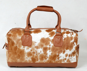 Bolsa de Viaje de Cuero Vacuno, Estilo Vintage, con Cierre, Multifuncional, Unisex, Ligera, de 36-55L - Product Image 1