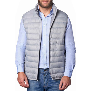 Chaleco Acolchado para Hombre, Color Gris Plateado, con Aislamiento, Cierre de Cremallera, Exterior de Nailon, Costuras Reforzadas, Venta al Por Mayor - Product Image 2