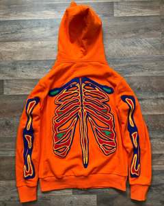 Top Quality Streetwear <b>Skeleton</b> <b>Hoodie</b> – Oversized Bone Print Graphic Sweatshirt for Unisex Casual Wear - Product Image 2
