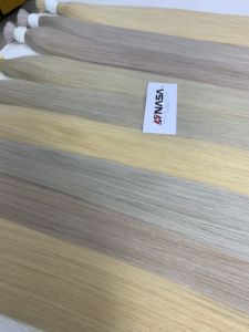 Extensiones de Cabello Humano Virgen NASA, Cabello Vietnamita Súper Doble Trama, Color Rubio Decolorado, Precio al por Mayor - Product Image 5
