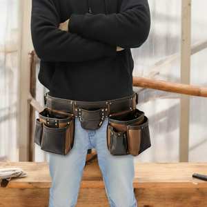 Ceinture à outils en cuir véritable de qualité supérieure, sur mesure, pour la construction, vente en gros - Product Image 4