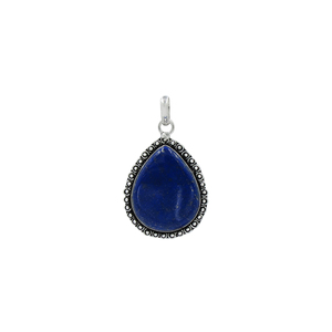 Pendentif en Lapis Lazuli naturel, pendentif en pierre précieuse en forme de poire, pendentif en pierre bleue, pendentif en laiton, pendentifs faits à la main - Product Image 1