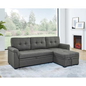 Divano Letto Estraibile Imbottito 86 Pollici - Product Image 1