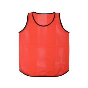 Chalecos de Entrenamiento de Fútbol Rojos Brillantes sin Mangas, Malla de Poliéster Premium, Alta Visibilidad, Ligeros - Product Image 1
