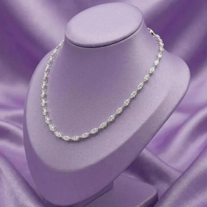 Luxury Moissanite Tennis <b>Necklace</b> Elegant Diamond Look Hip Hop Jewellery Iced Out Chain <b>Statement</b> Jewelry Gift - Product Image 3