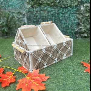Laundry <b>Storage</b> Macrame <b>Basket</b> Indian Wholesaler Portable Macrame <b>Storage</b> <b>Basket</b> Boho Home Decor on Cheap Price - Product Image 2