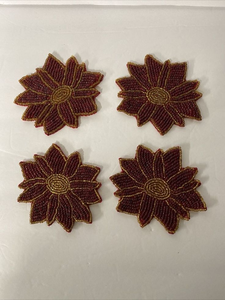 Stylish Unique Seed Beads Embroidery <b>Coaster</b> Supplier Wholesale Handmade <b>Beaded</b> <b>Coaster</b> with Custom Design - Product Image 2