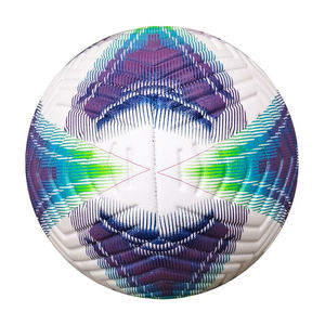 Ballon de football blanc premium avec motif en X rouge |   Ballon de football durable pour l'entraînement et la pratique |   Ballon de sport imprimé à l'écran |   Taille 5 |   Infl - Product Image 5
