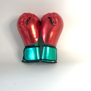 Vibe Sewn Custom <b>16oz</b> Leather <b>Boxing</b> Training <b>Gloves</b> Adjustable Hook-and-Loop Wrist Closure Adult Unisex Red White Custom Logo - Product Image 3