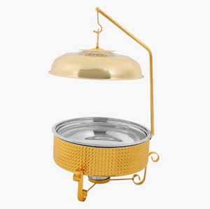 ถาดอุ่นอาหารสแตนเลสสตีลสีทองหรูหรา ดีไซน์ฝาปิดแบบแขวน ราคาประหยัด - Product Image 5