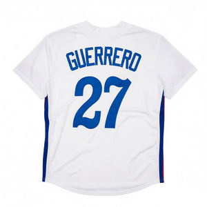Camiseta de béisbol transpirable de alta calidad para hombre, manga corta, a rayas, poliéster transpirable, mecanismo de corte automatizado - Product Image 3
