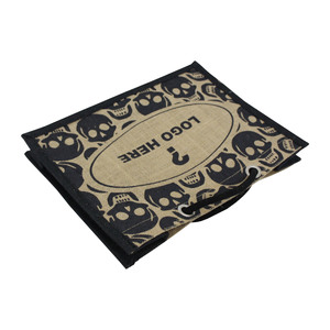 Custom Design Rope Handle <b>Burlap</b> Bag One Color All-over Print Custom Logo Jute Promotion Bag for Gift Promotion Shopping - Product Image 5