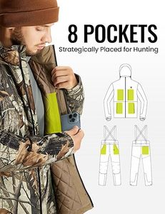 Ensemble veste et pantalon de chasse camouflage pour homme, softshell respirant, vêtements d'extérieur, équipement d'automne, manches longues avec capuche - Product Image 6