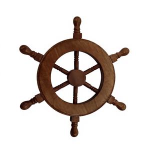 Decoración Náutica para el hogar, hecho a mano marrón volante de madera, barco pulido o arte de pared de barco - Product Image 1