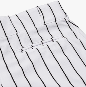 Men <b>Baseball</b> Pants Striped White Black Moisture Wicking Regular Fit With Pockets Button Fly Athletic Uniform Trousers - Product Image 3