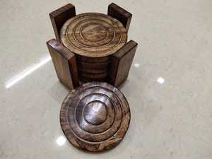 Handmade Natural Wooden Cute <b>Coaster</b> Set Eco-Friendly Durable Heat Resistant <b>Drink</b> <b>Coasters</b> for Home Kitchen Office Best Price - Product Image 2