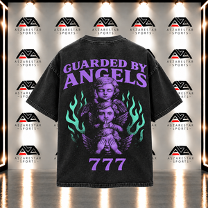 เสื้อยืดโอเวอร์ไซส์ลายกราฟิกเทวดาสีดำสำหรับผู้ชาย สไตล์วินเทจ กอธิค สตรีทแวร์ ผ้าฝ้าย 100% - Product Image 3