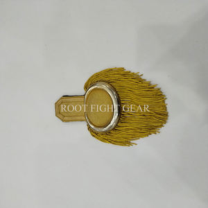 Épaulettes de luxe personnalisées brodées de fils de bullion tressés avec franges dorées et pompons, de qualité supérieure - Product Image 4