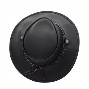 Sombreros de Vaquero de Cuero Personalizados a Bajo Precio, Estilo Occidental, Sombreros de Vaquero de Cuero Premium al por Mayor - Product Image 4