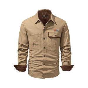 Camisas Cargo Casuales Personalizadas al por Mayor, Proveedor de Fábrica de Pakistán, Camisa Cargo de Manga Larga para Hombre - Product Image 1