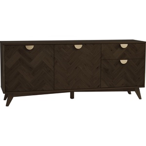 Sophisticated Premium Dark Chestnut Natural Grain Loftus Sleek <b>Sideboard</b> for Minimalist Interiors - Product Image 1