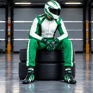 Traje de Motociclismo para Hombre, Verde y Blanco, Manga Larga, Poliéster/Nailon, Impermeable, Secado Rápido, para Todas las Temporadas, Precio Económico, OEM Personalizado - Product Image 5