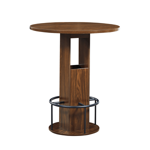 Set di Mobili da Bar Compatto in 3 Pezzi: Tavolo Rotondo da 80 cm con 2 Sgabelli e Poggiapiedi ad Anello in Metallo - Product Image 3