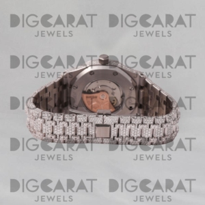 Reloj Unisex de Diseño Elegante con Incrustaciones de Moissanita, Esfera Redonda, Caja de Cuarzo, Resistente al Agua, Venta al Por Mayor para Exportación - Product Image 4