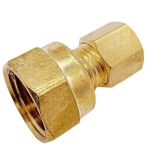 Conexión de Tubería AOL de Latón Forjado, Hembra, de Baja Presión, Cabeza Hexagonal Recta, ODM/OEM, para Aplicaciones de Plomería - Product Image 1