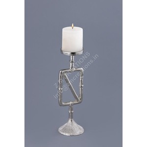 Support de bougie décoratif en métal pour bougies chauffe-plat, style abstrait, en aluminium, de bonne qualité, accessoires pour la maison - Product Image 1