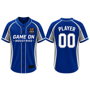 Maillot de baseball d'été en gros, imprimé par sublimation thermique, en maille respirante, antibactérien, avec logo personnalisé, grandes tailles - Product Image 4