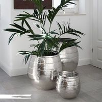 Magnifique vase en aluminium doré fait main, moderne, avec glaçure transparente, pour centre de table de mariage, au look luxueux et brillant