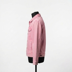 Top Trending 100% Cotton Breathable Quick Dry Winter Denim Jacket with <b>Stand</b> Collar and Front Logo for Men - Product Image 3