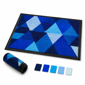 Tapis de porte en polypropylène 40x60cm, design moderne, antidérapant, fabriqué à la machine, motif abstrait, bordure en polypropylène, lavable, moyen - Product Image 1