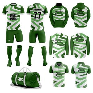 Premium 100% Polyester Breathable Short Sleeve Football Kit Printed Soccer Jersey & Team Uniform - Product Image 1