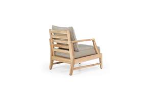 Modern <b>Outdoor</b> <b>Sofa</b> Set Wooden Frame Cushioned Minimalist Design for Garden Villa Use Waterproof Furniture - Product Image 3
