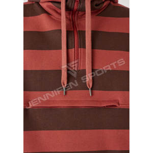 Sudadera con Capucha Extra Grande y Gruesa para Hombre, 100% Algodón, a Rayas, Lisa, Teñida, para Invierno - Product Image 4