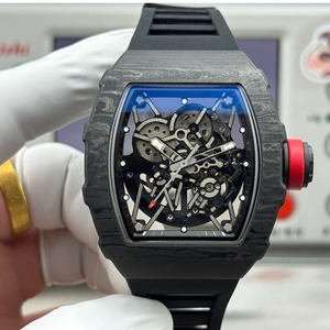 Reloj de pulsera para hombre, de diseño de alta gama, de fibra de carbono, 3502, informal, de negocios, de viaje, con tourbillon, esqueleto, automático, mecánico - Product Image 1