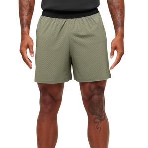 Pantalones Cortos Deportivos para Hombre, Modelo Sport Zero, Corte Ajustado de 5 Pulgadas, Ligeros, Transpirables, para Gimnasio, Correr y Entrenamiento, Color Verde Base - Product Image 1