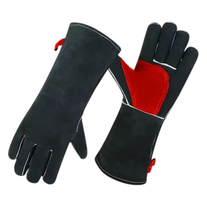 Gants de soudage en cuir de vachette renforcé, résistants, pour la sécurité industrielle, la protection des mains, la lutte contre les incendies et le barbecue - Product Image 3