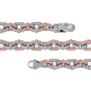 RB Gems Men's Elegant Luxury Hip Hop Fine Charm <b>Bracelet</b> Collection 14K <b>Gold</b> GIA Certified Bezel Set Baguette Diamonds Comes - Product Image 2